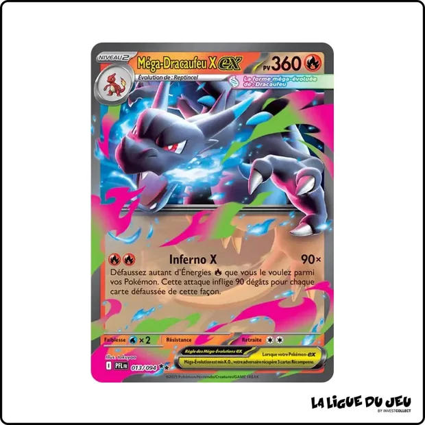 Ultra - Pokemon - Flammes Fantasmagoriques - Méga-Dracaufeu X ex 13/94