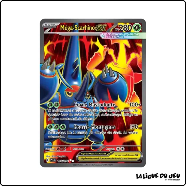 Ultra - Pokemon - Flammes Fantasmagoriques - Méga-Scarhino ex 108/94