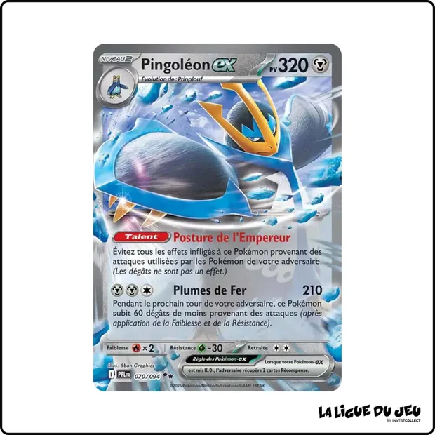 Ultra - Pokemon - Flammes Fantasmagoriques - Pingoléon ex 70/94