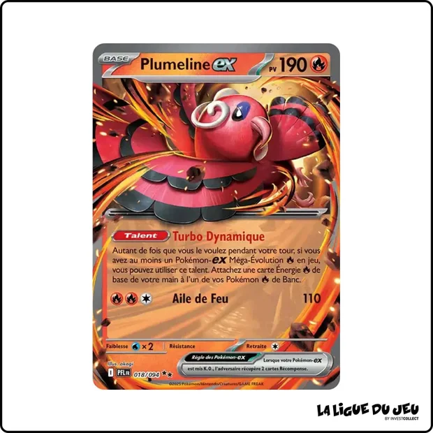 Ultra - Pokemon - Flammes Fantasmagoriques - Plumeline ex 18/94