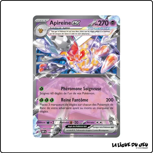 Ultra - Pokemon - Flammes Obsidiennes - Apireine-ex 96/197