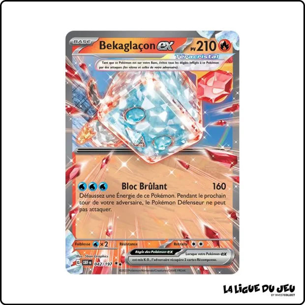 Ultra - Pokemon - Flammes Obsidiennes - Bekaglaçon-ex 42/197