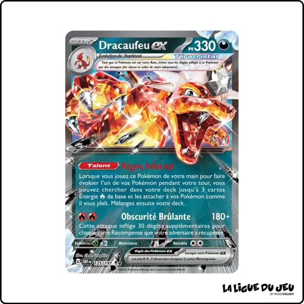 Ultra - Pokemon - Flammes Obsidiennes - Dracaufeu-ex 125/197