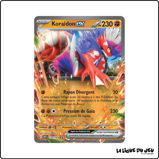 Ultra - Pokemon - Flammes Obsidiennes - Koraidon-ex 124/197