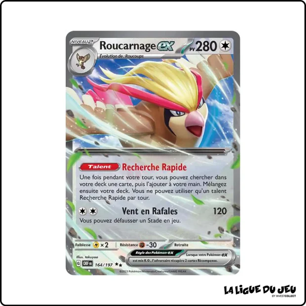 Ultra - Pokemon - Flammes Obsidiennes - Roucarnage-ex 164/197