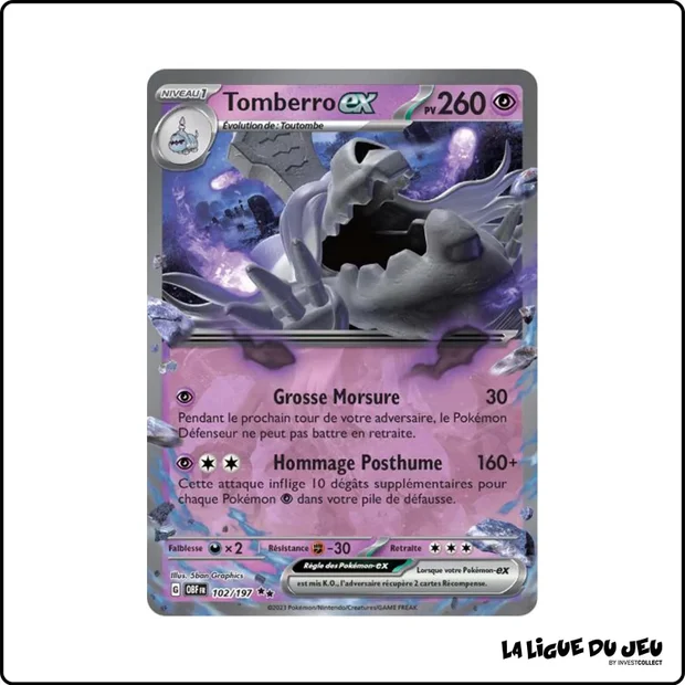 Ultra - Pokemon - Flammes Obsidiennes - Tomberro-ex 102/197