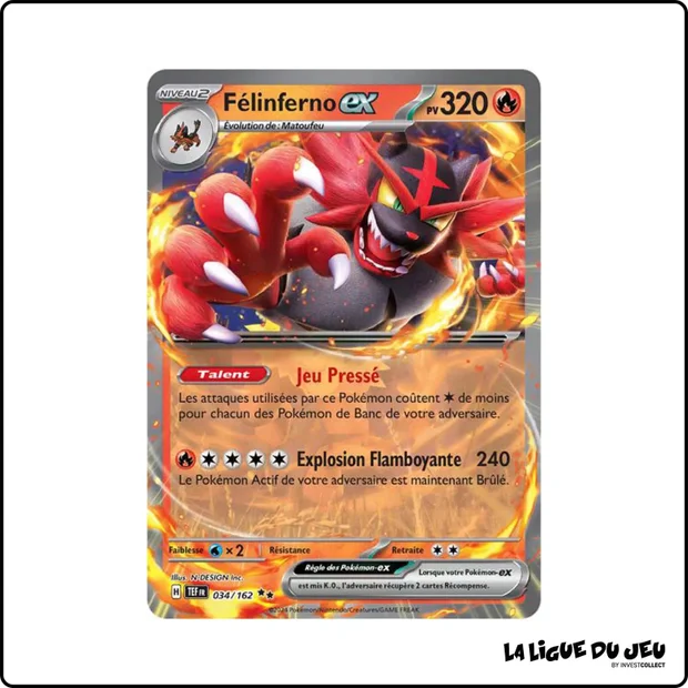 Ultra - Pokemon - Forces Temporelles - Félinferno-ex 34/162