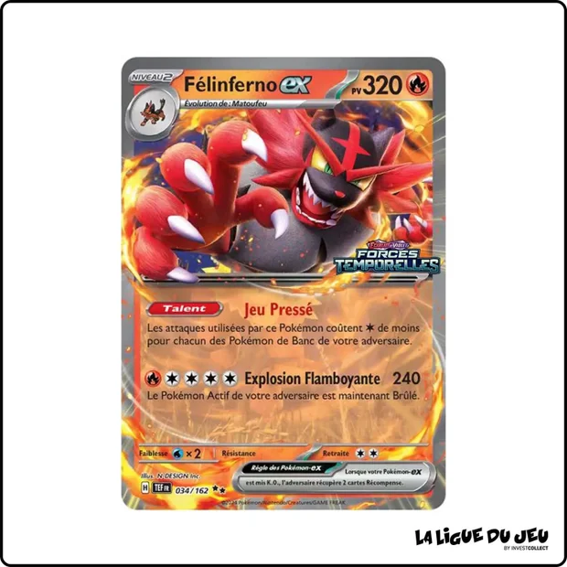 Ultra - Pokemon - Forces Temporelles - Félinferno-ex 34/162
