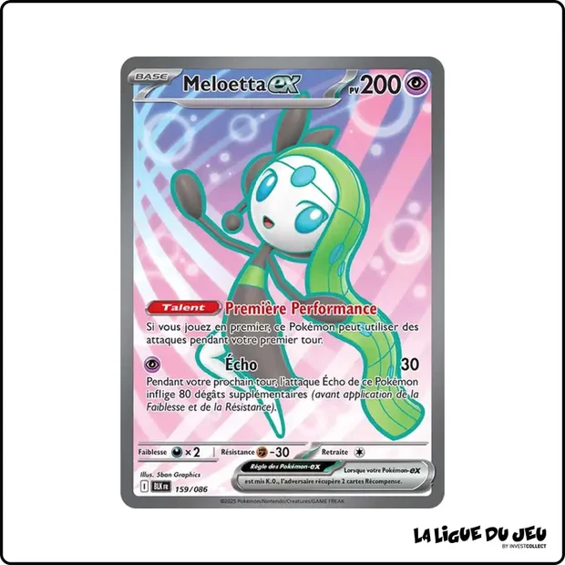 Ultra - Pokemon - Foudre Noire - Meloetta ex 159/86