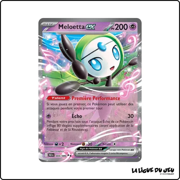 Ultra - Pokemon - Foudre Noire - Meloetta ex 44/86