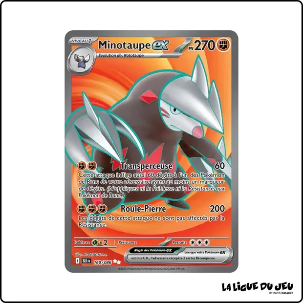 Ultra - Pokemon - Foudre Noire - Minotaupe ex 160/86