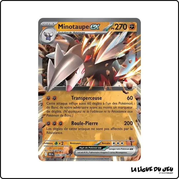Ultra - Pokemon - Foudre Noire - Minotaupe ex 46/86