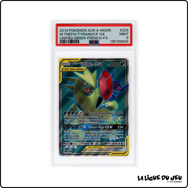 Ultra - Pokemon - Harmonie des Esprits - Méga-Ténéfix et Tyranocif GX - 225/236 - PSA 9 - Français