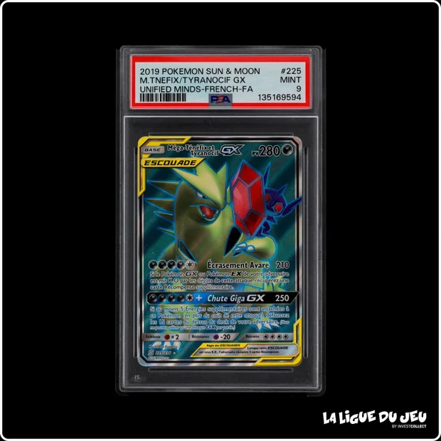 Ultra - Pokemon - Harmonie des Esprits - Méga-Ténéfix et Tyranocif GX - 225/236 - PSA 9 - Français