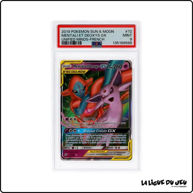Ultra - Pokemon - Harmonie des Esprits - Mentali et Deoxys GX - 72/236 - PSA 9 - Français
