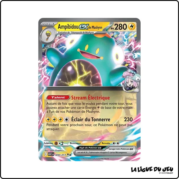 Ultra - Pokemon - Héros Transcendants - Ampibidou ex de Mashynn 70/217