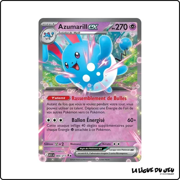 Ultra - Pokemon - Héros Transcendants - Azumarill ex 84/217