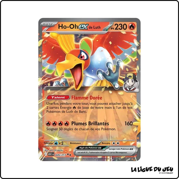 Ultra - Pokemon - Héros Transcendants - Ho-Oh ex de Luth 26/217