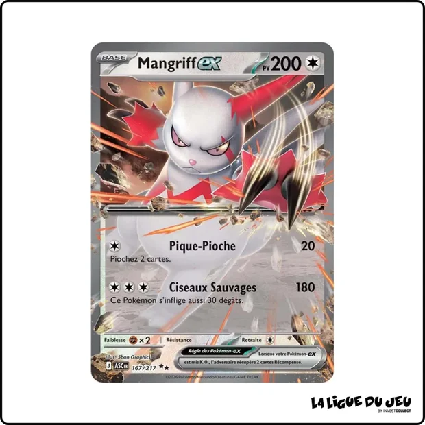 Ultra - Pokemon - Héros Transcendants - Mangriff ex 167/217