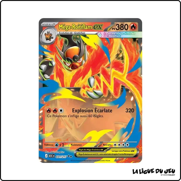 Ultra - Pokemon - Héros Transcendants - Méga-Roitiflam ex 31/217