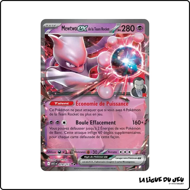 Ultra - Pokemon - Héros Transcendants - Mewtwo ex de la Team Rocket 79/217