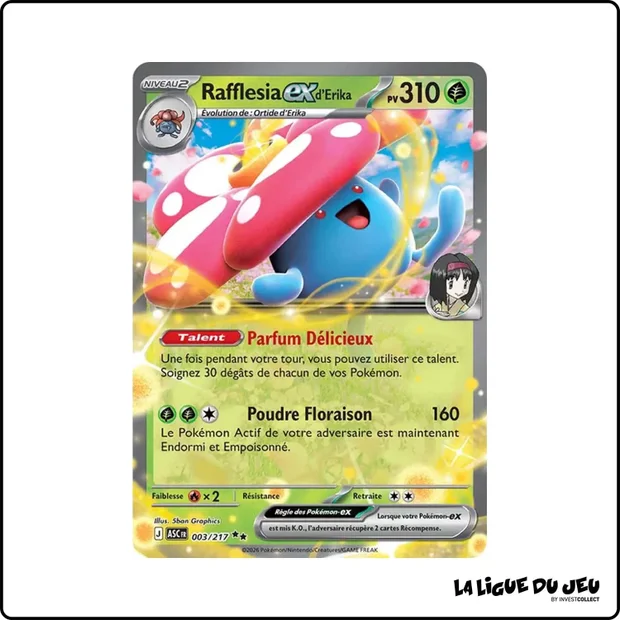 Ultra - Pokemon - Héros Transcendants - Rafflesia ex d'Erika 3/217