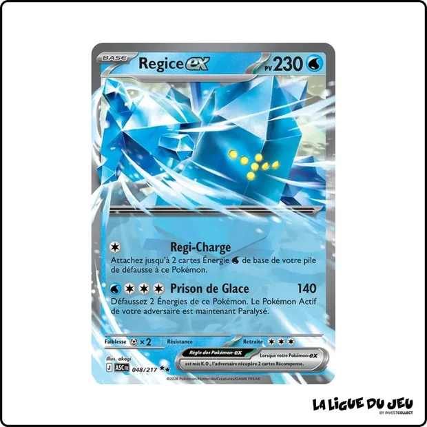 Ultra - Pokemon - Héros Transcendants - Regice ex 48/217