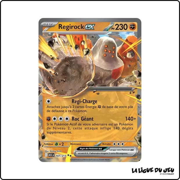 Ultra - Pokemon - Héros Transcendants - Regirock ex 107/217
