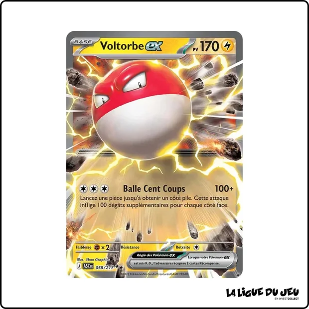 Ultra - Pokemon - Héros Transcendants - Voltorbe ex 58/217
