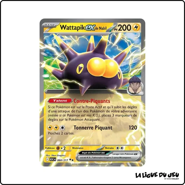 Ultra - Pokemon - Héros Transcendants - Wattapik ex de Nabil 68/217