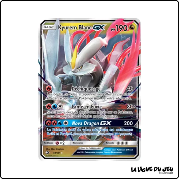 Ultra - Pokemon - Majesté des Dragons - Kyurem Blanc GX 48/70