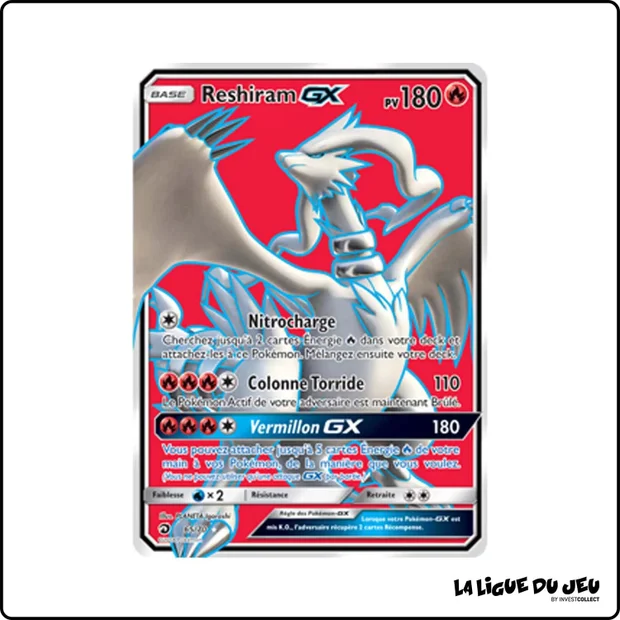 Ultra - Pokemon - Majesté des Dragons - Reshiram GX 65/70