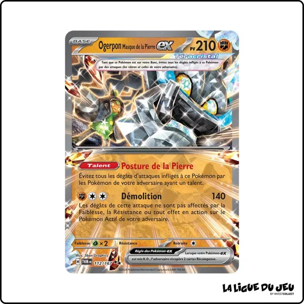 Ultra - Pokemon - Mascarade Crépusculaire - Ogerpon Masque de la Pierre-ex 112/167
