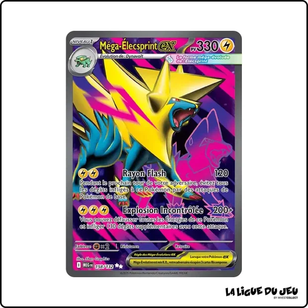 Ultra - Pokemon - Méga Évolution de Base - Méga-Élecsprint ex 158/132
