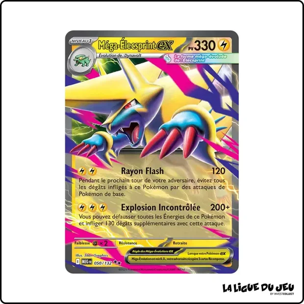 Ultra - Pokemon - Méga Évolution de Base - Méga-Élecsprint ex 50/132