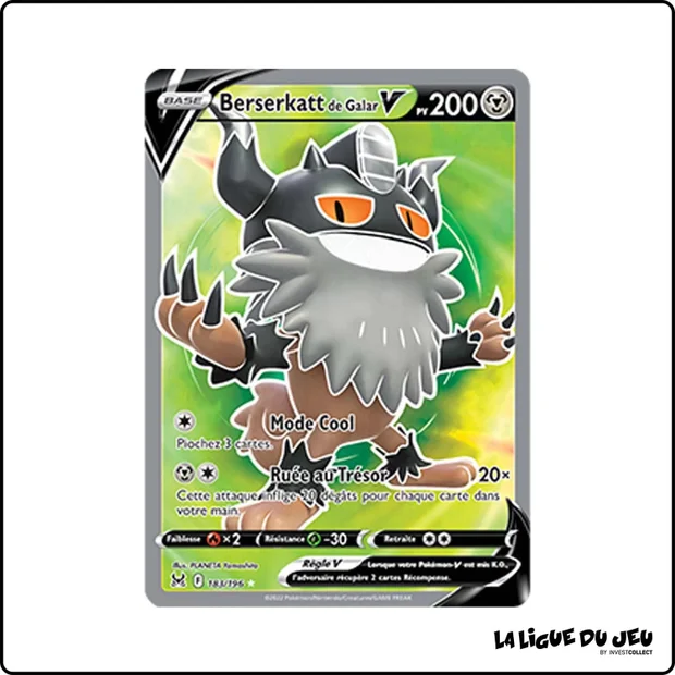 Ultra - Pokemon - Origine Perdue - Berserkatt de Galar V 183/196