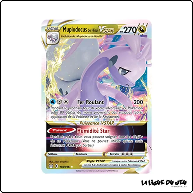Ultra - Pokemon - Origine Perdue - Muplodocus de Hisui VSTAR 136/196