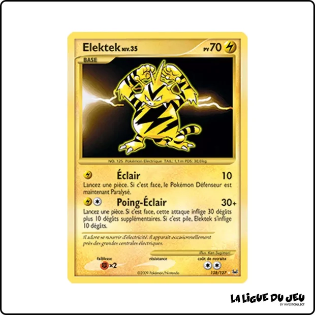 Ultra - Pokemon - Platine de Base - Elektek 128/127