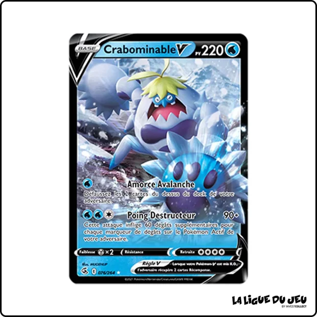 Ultra - Pokemon - Poing de Fusion - Crabominable V 76/264