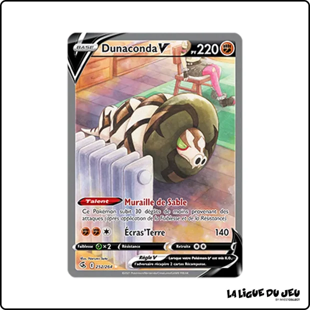 Ultra - Pokemon - Poing de Fusion - Dunaconda V 252/264