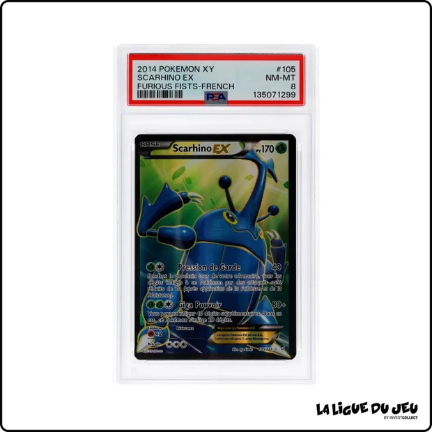 Ultra - Pokemon - Poings Furieux - Scarhino EX - 105/111 - PSA 8 - Français