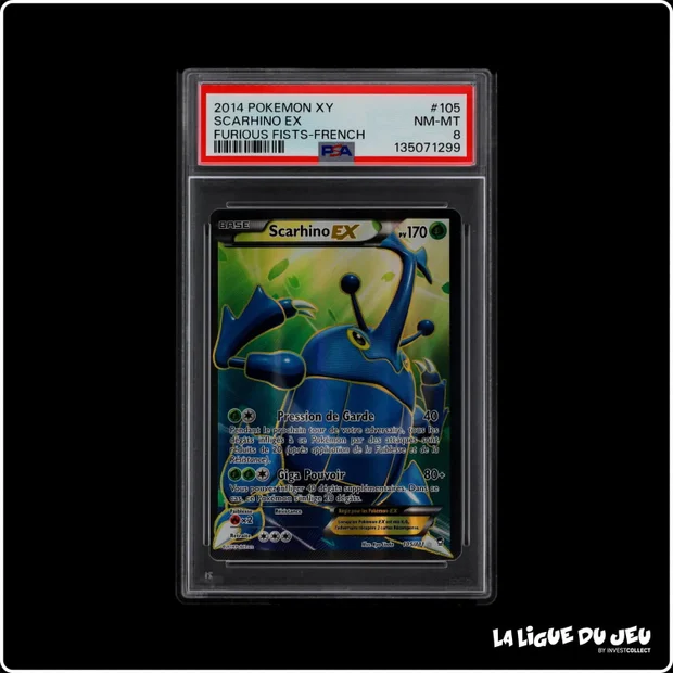 Ultra - Pokemon - Poings Furieux - Scarhino EX - 105/111 - PSA 8 - Français