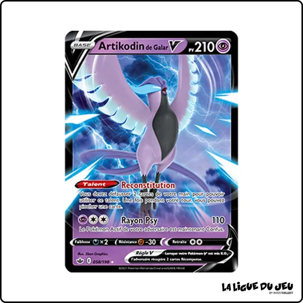 Ultra - Pokemon - Règne de Glace - Artikodin de Galar V 58/198