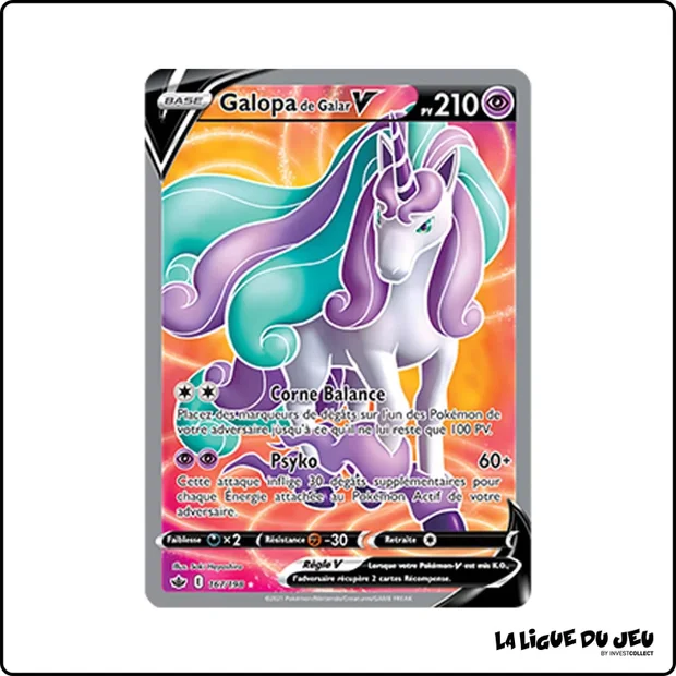 Ultra - Pokemon - Règne de Glace - Galopa de Galar V 167/198