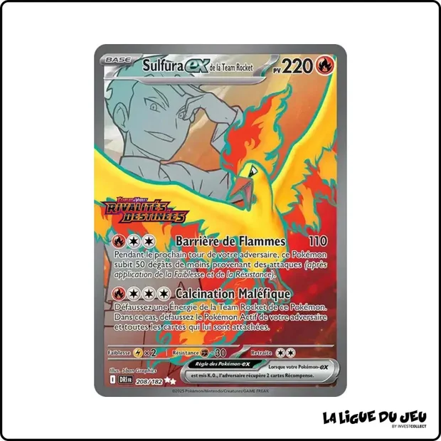 Ultra - Pokemon - Rivalités Destinées - Sulfura ex de la Team Rocket 208/182