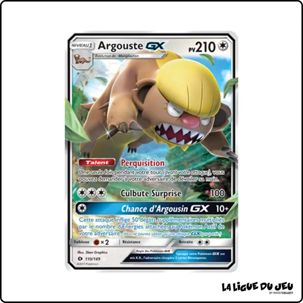 Ultra - Pokemon - Soleil et Lune de Base - Argouste GX 110/149