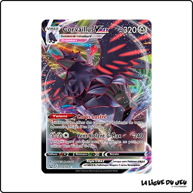 Ultra - Pokemon - Styles de Combat - Corvaillus VMAX 110/163