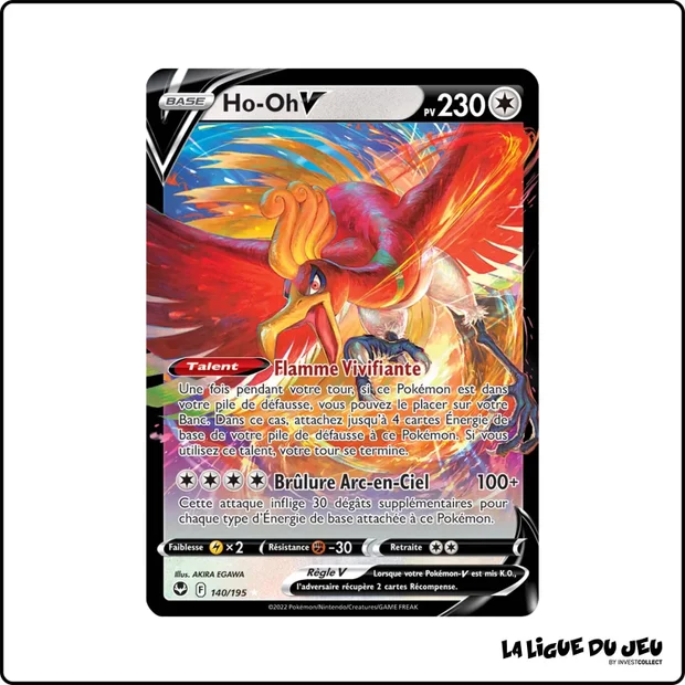 Ultra - Pokemon - Tempête Argentée - Ho-Oh V 140/195