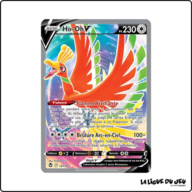 Ultra - Pokemon - Tempête Argentée - Ho-Oh V 187/195