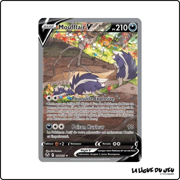 Ultra - Pokemon - Tempête Argentée - Moufflair V 181/195